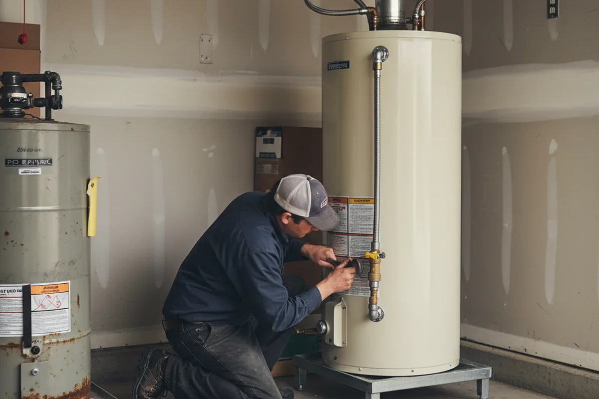 Water heater and shutoff valve replacement in Reeds